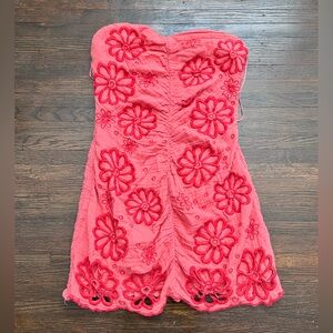 Free People Sizzle Strapless Mini Cotton Dress